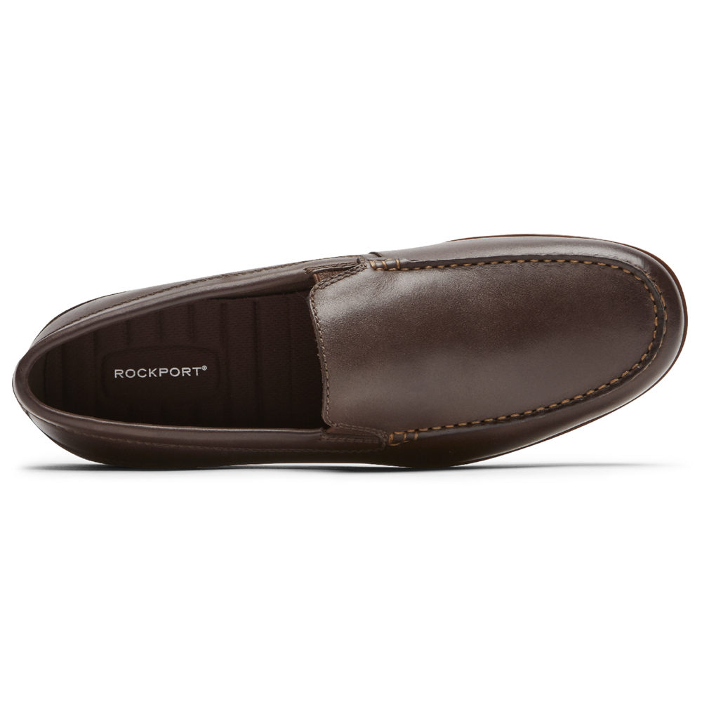 Slip-Ons Rockport Hombre Mexico - Malcom Venetian Marrom Oscuro - FVTIA0157